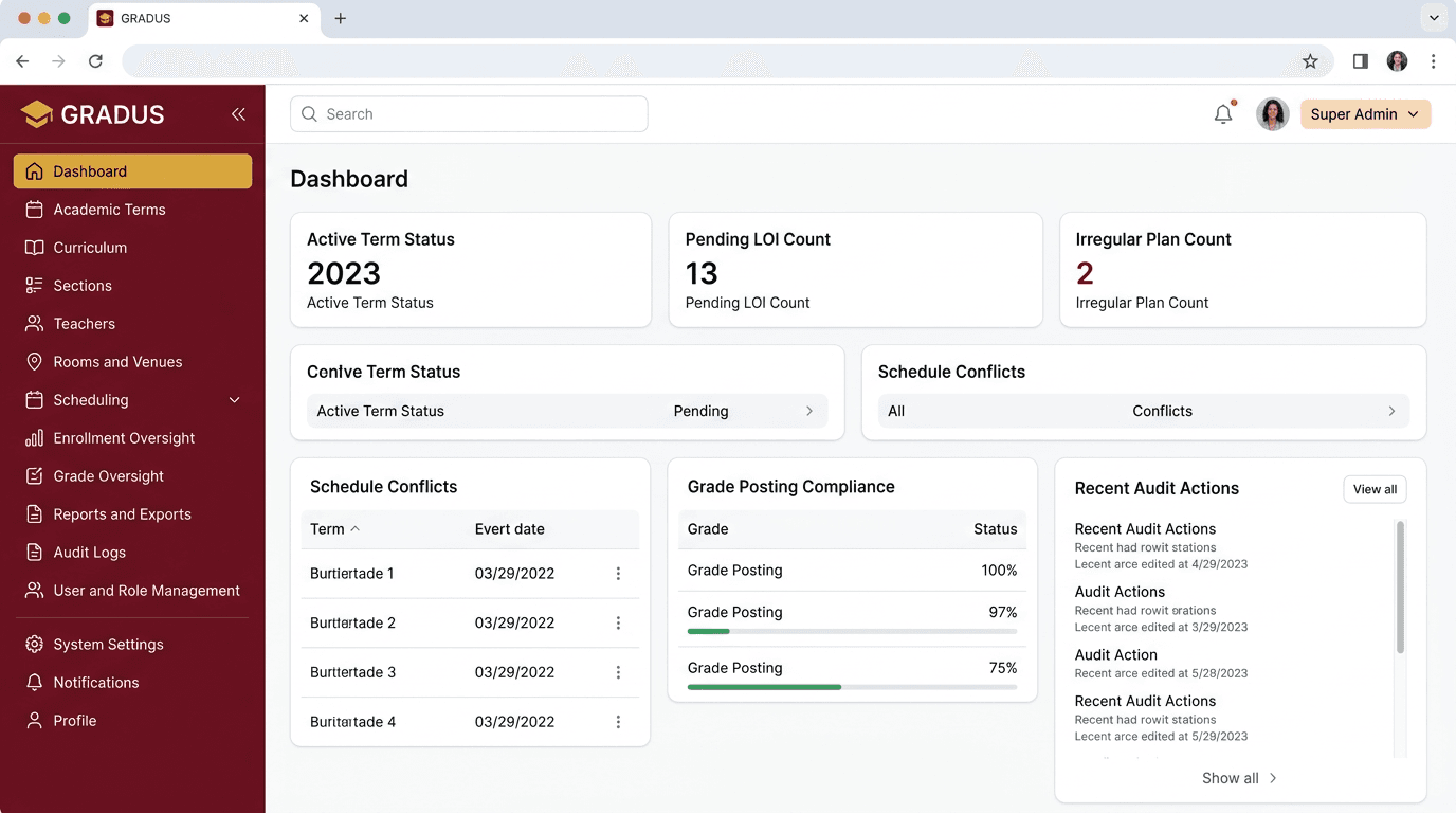 Web dashboard preview