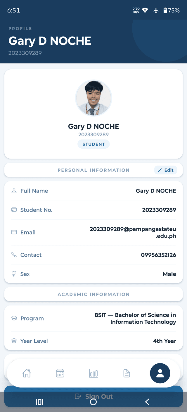 Student profile