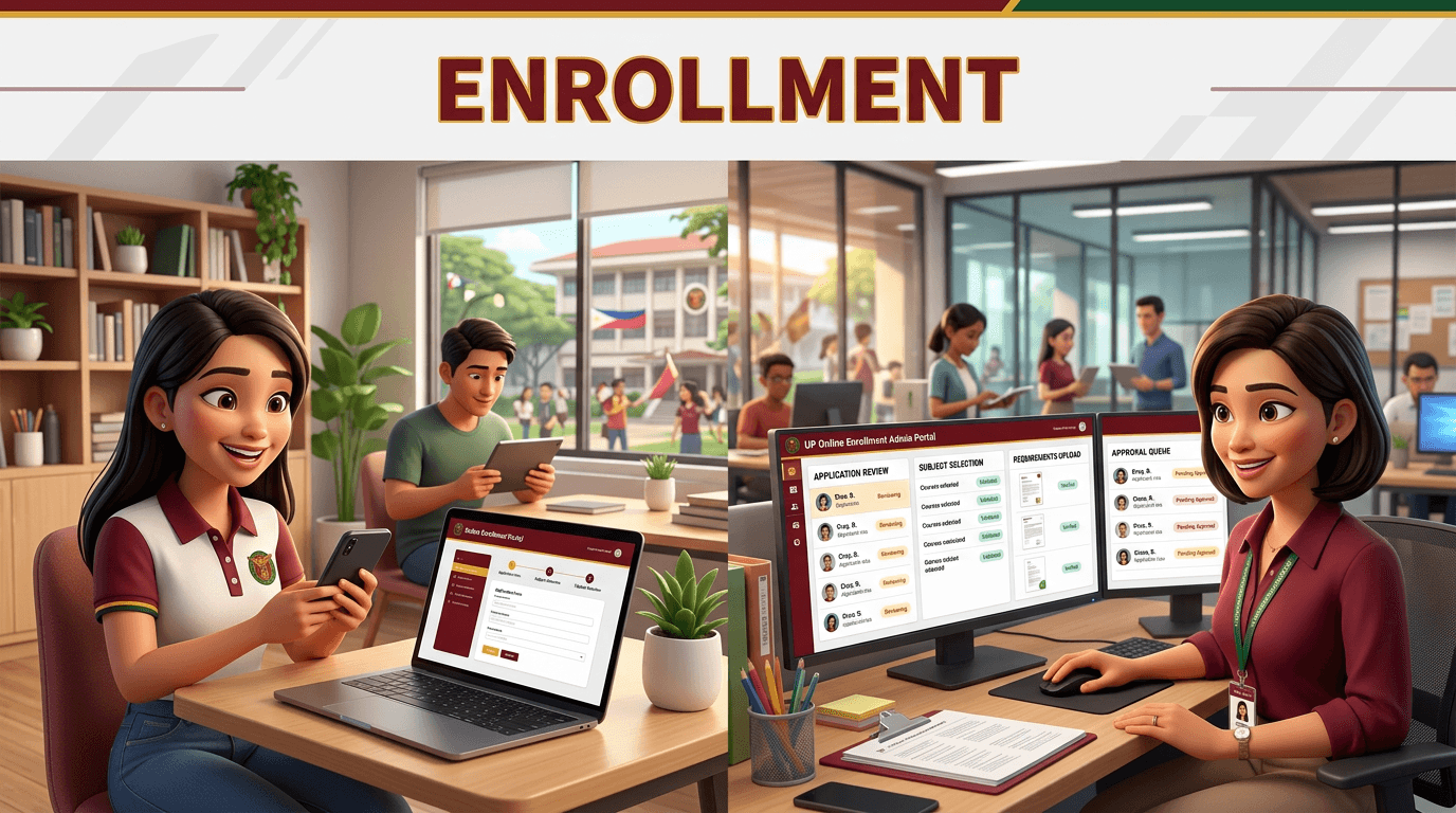 Enrollment workflow view in GRADUS