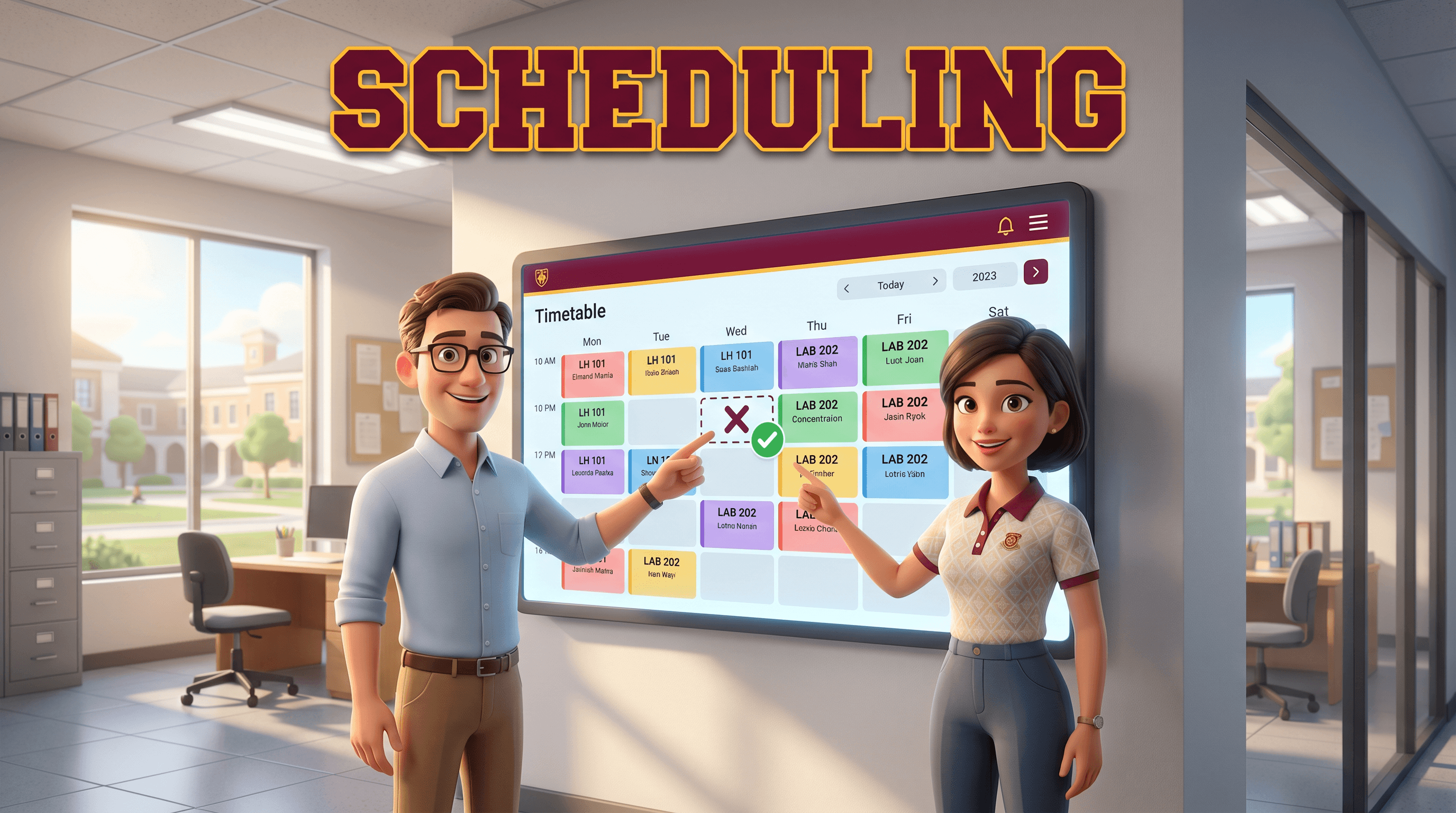 Scheduling workflow view in GRADUS
